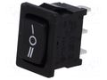 ROCKER; SP3T; Pos: 3; ON-OFF-ON; 10A/250VAC; black; none; R13-66-AC SCI RS1366DBB7