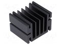 Heatsink: extruded; TO220; black; L: 37.5mm; W: 46mm; H: 33mm; screw FISCHER ELEKTRONIK SK68-37SA