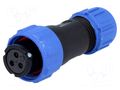 Connector: circular; plug; female; PIN: 3; IP68; SP13; 4÷6.5mm; 13A WEIPU SP1310/S3