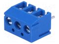 Connector: PCB terminal block; terminal; 10A; 250V; angled 90° NINIGI TB-3.8-P-3P-BL