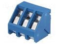 Connector: PCB terminal block; terminal; 16A; 300V; angled 45° KARSON TB-5.0-K45-3-BL