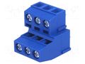 PCB terminal block; angled 90°; 5mm; ways: 6; on PCBs; double deck NINIGI TB-5.0-P-2X3F