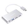 Lention 4in1 Hub USB-C to USB 3.0 + 2x USB 2.0 + USB-C (silver), Lention CB-TP-C13-SILNA2