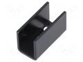 Heatsink: moulded; U; SOT32,TO126; black; L: 25mm; W: 12mm; H: 15mm FISCHER ELEKTRONIK UKS12-TO126