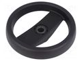 Knob; H: 51mm; polypropylene; Ømount.hole: 14mm; Øout: 160mm; 0÷80°C ELESA+GANTER VRTP.160A-14