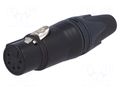 Connector: XLR; plug; female; XX; 7.5A; PIN: 5; straight; for cable NEUTRIK NTR-NC5FXXB