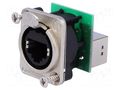 Coupler; socket; etherCON; PIN: 8; Cat: 5e; shielded; gold-plated NEUTRIK NTR-NE8FDP