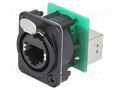 Coupler; socket; etherCON; PIN: 8; Cat: 5e; shielded; gold-plated NEUTRIK NTR-NE8FDPB