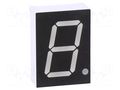 Display: LED; 7-segment; 20.4mm; 0.8"; No.char: 1; red; 60mcd OPTO Plus LED OPD-S8023LE-BW