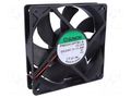 Fan: DC; axial; 24VDC; 120x120x25mm; 254.84m3/h; 54dBA; ball; 24AWG SUNON PMD2412PTB1A