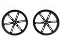 Wheel; black; Shaft: D spring; push-in; Ø: 90mm; Shaft dia: 3mm POLOLU POLOLU-1435