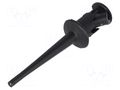 Clip-on probe; pincers type; 5A; 300VDC; black; soldered POMONA POM-5418-0