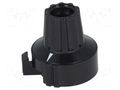 Precise knob; Shaft d: 6mm; Ø22.8x23.1mm; black; Shaft: smooth MENTOR PPR-ARET1