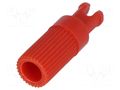 Knob; shaft knob; red; Ø6x12mm; for mounting potentiometers PIHER PT15GW-12R