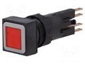 Switch: push-button; 16mm; Stabl.pos: 1; red; filament lamp; 24VDC EATON ELECTRIC Q18LT-RT/WB