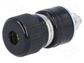Connector: 4mm banana; socket; 30A; 60VDC; black; nickel plated SCI R1-26B-B