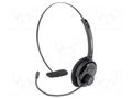 Wireless headphones with microphone; black; wireless; 10m; 85dB LOGILINK PC-BT0027
