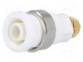 Connector: 4mm banana; socket; 32A; white; gold-plated; 32mm SCHÜTZINGER SEB6445AU-WS