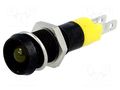 Indicator: LED; recessed; yellow; 24÷28VDC; Ø8.2mm; IP67; metal SIGNAL-CONSTRUCT SMDD08114