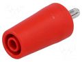 Connector: 4mm banana; adapter; 32A; red; 40.4mm; nickel plated SCHÜTZINGER SURB2112-RT