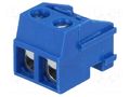 Connector: pluggable terminal block; terminal block; female; 16A KARSON TB-5.0-PP-2P-BL