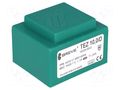 Transformer: encapsulated; 10VA; 400VAC; 9V; 1111.1mA; PCB; IP00 BREVE TUFVASSONS TEZ10/D400/9V