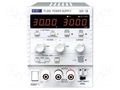 Power supply: laboratory; single-channel,linear; 0÷30VDC; 0÷3A AIM-TTI PL303