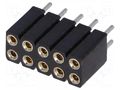Connector: pin strips; socket; female; PIN: 10; straight; THT; 2x5 CONNFLY ZL307-2X5
