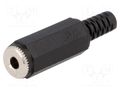 Connector: Jack 3,5mm; plug; female; stereo; ways: 3; straight; 4mm SCHURTER 4832.3300