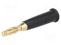 Connector: 4mm banana; plug; 60VDC; black; non-insulated AXIOMET BC-003/B