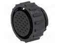 Connector: circular; plug; female; PIN: 28; w/o contacts; for cable TE Connectivity CPC-205839-3