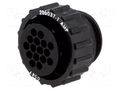 Connector: circular; plug; female; PIN: 16; w/o contacts; for cable TE Connectivity CPC-206037-1