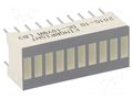 Display: LED; bargraph; yellow; 2.2÷5.6mcd; 25.4x10.16mm KINGBRIGHT ELECTRONIC DC-10YWA