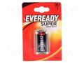 Battery: zinc-chloride; 6F22; 9V; non-rechargeable; 1pcs. ENERGIZER BAT-6F22/ES