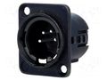Connector: XLR; socket; male; 10A; 50V; PIN: 4; straight; soldering DELTRON 719-0400