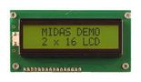 LCD DISPLAY, COB, 16 X 2, STN, 3.3V MC21605A6W-SPTLY3.3-V2