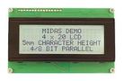 LCD DISPLAY, COB, 20 X 4, FSTN, 3.3V MC42005A6W-FPTLW3.3-V2
