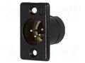 Connector: XLR; socket; male; 10A; 50V; PIN: 4; straight; soldering DELTRON 711-0400