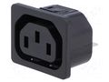 Connector: AC supply; socket; female; 10A; 250VAC; C13 (F); 6600-4 SCHURTER 6600.4320