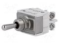 Switch: toggle; Pos: 3; DP3T; (ON)-OFF-(ON); 10A/250VAC; 5A/25VDC APEM 647H