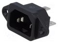 Connector: AC supply; socket; male; 10A; 250VAC; C14 (E),V-lock SCHURTER 6162.0159
