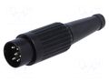 Connector: DIN; plug; male; PIN: 6; 240°; straight; for cable; 34V; 2A DELTRON 611-0600