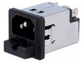 Connector: AC supply; socket; male; 10A; 250VAC; C14 (E); 5220 SCHURTER 5220.1043.1