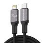 Fast Charging cable Rocoren USB-C to Lightning Retro Series 2m (grey), Rocoren RCPBCL-RTB0G