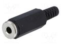 Connector: Jack 3,5mm; plug; female; mono; ways: 2; straight; 4mm SCHURTER 4832.3200