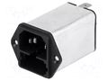 Connector: AC supply; socket; male; 1A; 250VAC; C14 (E); KFA; 5x20mm SCHURTER 4301.5001
