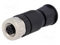 Connector: M12; plug; PIN: 5; female; straight; screw terminal CONEC 43-00094