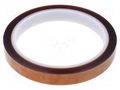 Tape: high temperature resistant; Thk: 0.06mm; 40%; amber; W: 12mm IPT POL-12MM