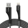 Kabel USB-A do lightning RayCue CA01 1.2m 2.4A (czarny), RayCue CA01