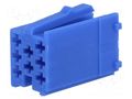 Connector housing; plug; mini ISO; PIN: 8; blue 4CARMEDIA 331441-3